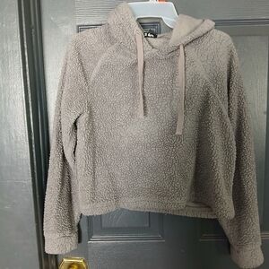 Cozy Gray Sherpa Hoodie Sweater